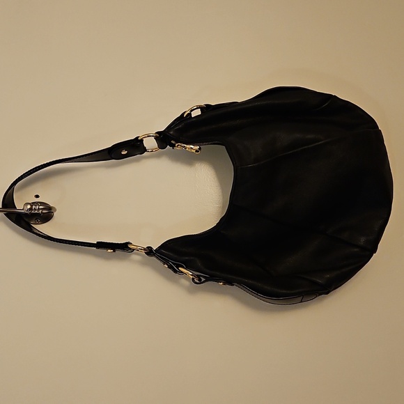 SIMPLY VERA Black Leather Hobo Shoulder Bag - Picture 6 of 14